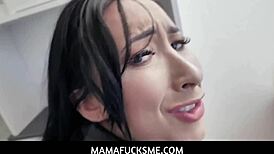 Mamafucksme shows a lucky stepson drilling his hot stepmom in the bathroom. It’s pure POV action.