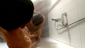 recorded from the ceiling in the shower