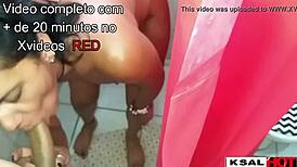 Wife's Pussy Eaten By Husband And Cousins In Bathroom.