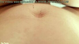Hot Real Amateur Couple Fucking With Shaved Pussy And Hairless Cock, Cum On Belly