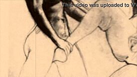 复古色情画展示性感古董动漫风情