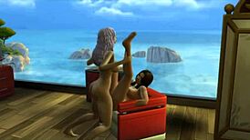 Yo, Seraphina hooks up with the neighbor in Sims 4! 😜