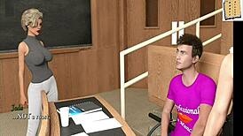 Exploring the dik route in Being a Dik 21 with 3D cartoon characters. Anime hentai style adventure unfolds.