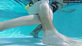 Minnie Manga Dives Deep Taking Hard Cock Underwater in Tight Hole.