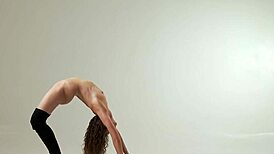 flexible curly haired beauty ursula fe shows off