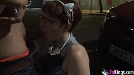 嘿，大奶子18+少女Meraki，今天想在街上多免费公共口交吗？