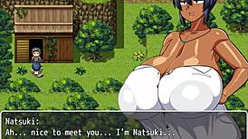 Tanned girl natsuki hentai game ep 6 weird guy is asking for a striptease with ripped clothes and huge tits!