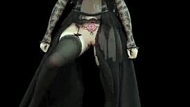 探索3D动漫与MMD裸体舞蹈在成人变态风格中。太疯狂了！