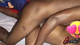 Ebony Couple Shares Intense and Deep Bedroom Action