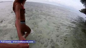 hot girlfriend sucks monster cock close-up 😍