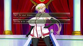 The horny heroine ingrid in episode 6 makes her cum in this anime hentai game.