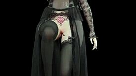 探索3D动漫与MMD裸体舞蹈在成人变态风格中。太疯狂了！