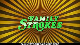 Cute stepsis Chloe Cherry and Gwen Vicious banged hard