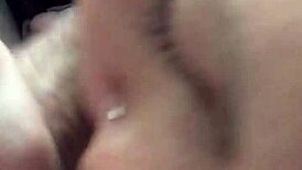 Florida street walker boldly swallows cum in car