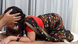 Hot Desi Aunty Sucks Cock and Gets Banged Doggy Style in Homemade Clip