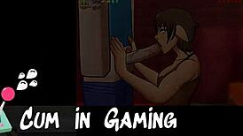 Tanned girl natsuki hentai game ep 6 weird guy is asking for a striptease with ripped clothes and huge tits!