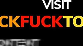 Black teen gagging hard on white cock in sloppy action