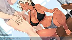 Kanobitch teases, becoming a slut in this hentai game