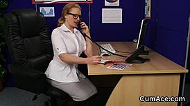 wacky idol takes cum load on face, swallowing every drop after blowbang