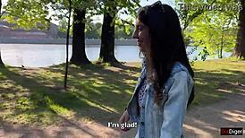 Why does my girlfriend orgasm in the public park under my toy control?