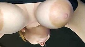 there was this milf with big dangling udders giving an intense blowjob to a lucky cock last night