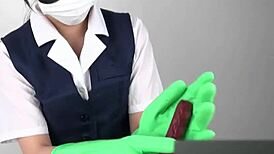 handjob with latex gloves feels so kinky! 😜