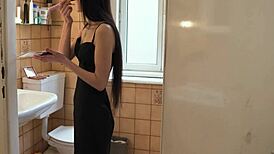 damn! tiny tiktok babe rough fucked before party