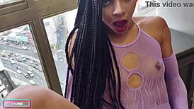 Found this hot brunette on street, she just wanna give ass, begged me to go hard!