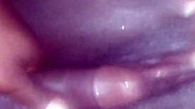 Ebony squirt queen shows juicy close-up action 😍