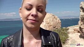 Descriptive German Student Julia Fucked by Stranger on Mallorca Beach