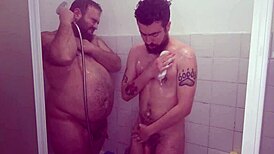 Want to see bareback fucking in the shower?