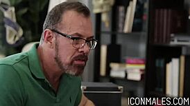 Hung daddy Max Sargent bends over and fucks sexy hunk Armond Rizzo