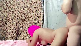 Hermanastra fucks romantically at home! Digitacion, mamada, 69, perrito, cumshot on pussy