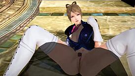 soulcalibur 3d hentai shows a japanese asian fantasy babe squirting during masturbation in cartoon sex