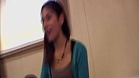 19-year-old Native American teen gulps cum in raw amateur blowjob scene.