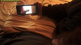 My stepsister swallows my cock after the movie almost caught us