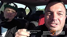 Oh wow, Jessii Van Riva gets her tight pussy pounded in the stairwell!