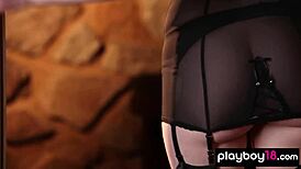 Classy Carissa White Gets Nude In Sexy Black Stockings