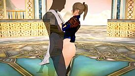 soulcalibur 3d hentai shows a japanese asian fantasy babe squirting during masturbation in cartoon sex