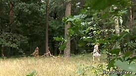 busty german stepmom got banged hard by a black cock outdoors