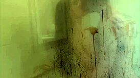 Megan Marx tries messy shower sex positions with cumshot.