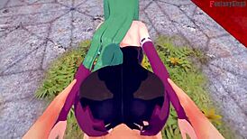 morrigan enjoys intense activity in full halloween special on sheer fantasyking3