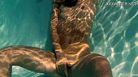 Petite Brunette Babe Feels Juicy Pleasure Masturbating Naked