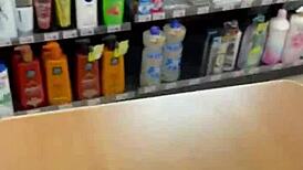 asian ladyboy shows new thong in store 😏