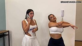 I’m overwhelmed by this trio yoga session with stunning lesbians.