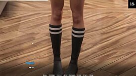 Naked wife in threesome gameplay