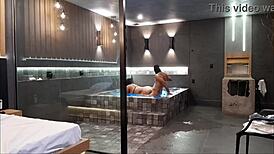 I had wild sex in the bathtub with brunette