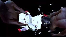 我不敢相信两个BBC家伙在3D动画244中钻我的大奶妹