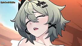 anime hentai hard dig features blowjob and pussy scenes in 3d cartoon style