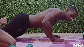 Jesus R Eyes Black Cock Works On Milf Linda's Pussy In Doggy. Bent Over And Cunilingus Tattoo Scene